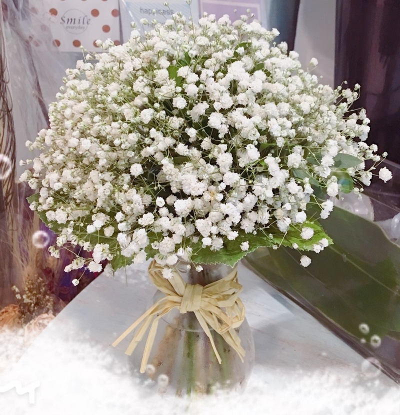 玫瑰棉花花球( Baby's breath Wedding Bouquet)
